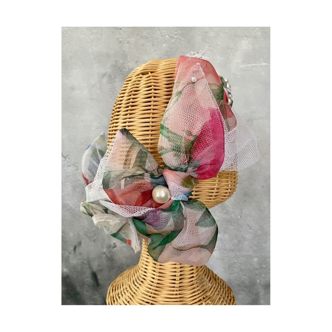 Flower ribbon-MAM Wedding/One-of-a-kind item - 发饰 - 聚酯纤维 多色