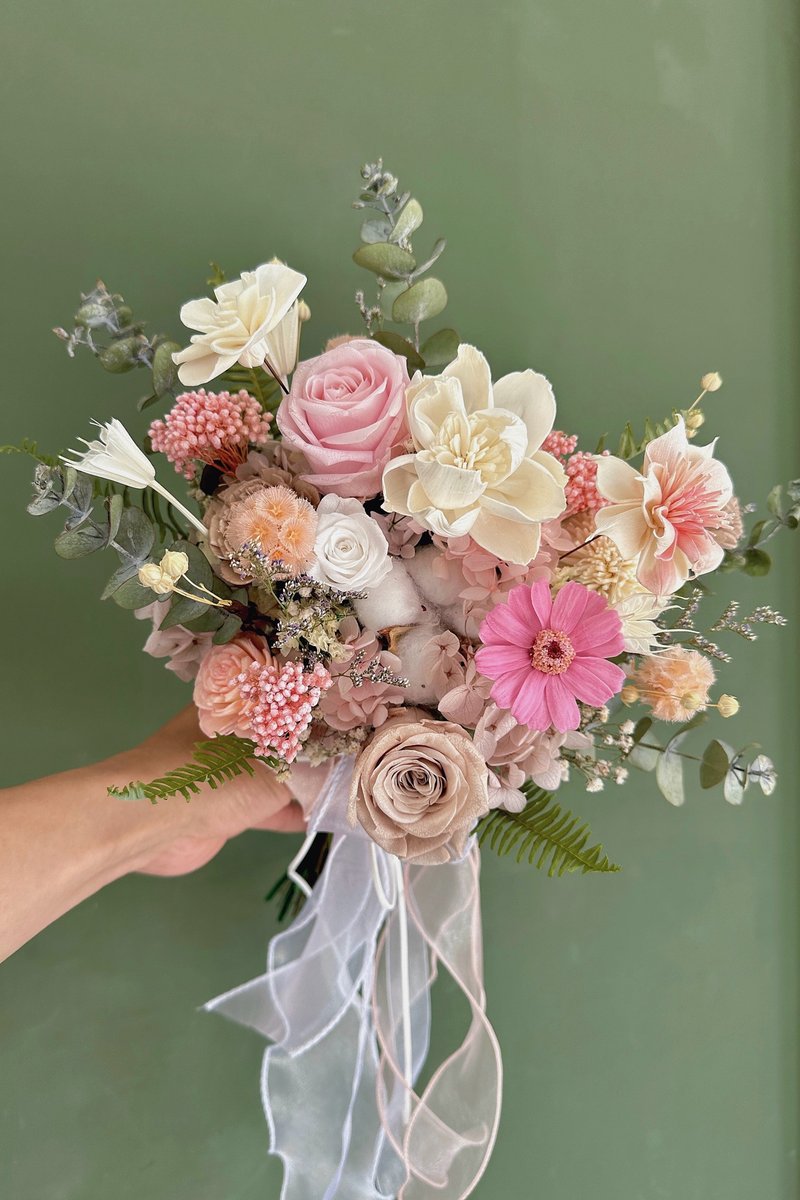 结婚捧花 新娘捧花 美式捧花 干燥花 永生花 捧花 - 干燥花/捧花 - 植物．花 