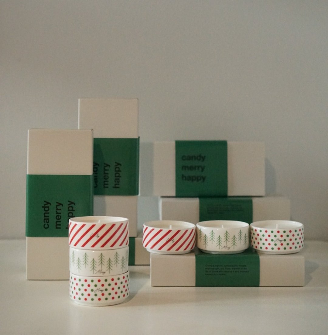 Mini Candles : Happy Merry Candy - 香薰/精油/线香 - 其他材质 