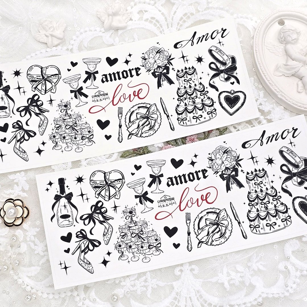:Amor Party: 雾面透明贴纸 - 贴纸 - 其他材质 