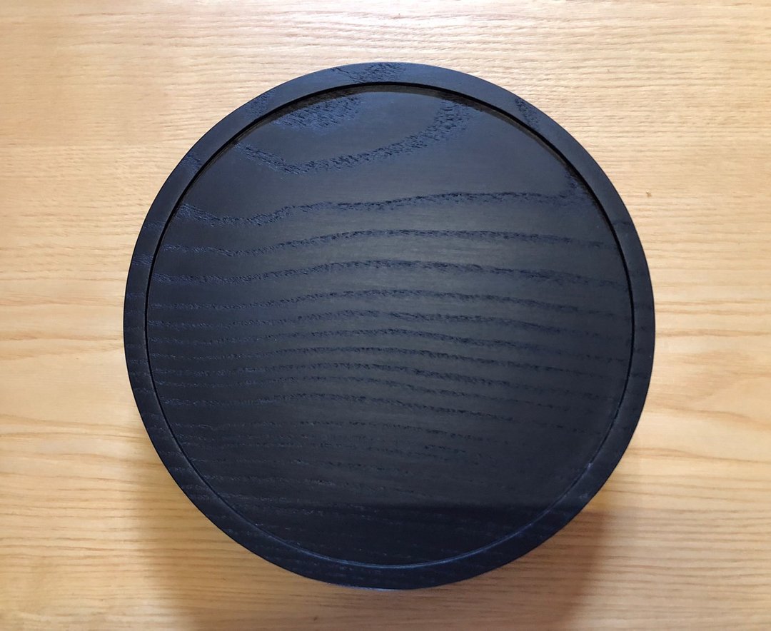 Black Full moon handle with convex border, Black pulls for wood doors - 其他家具 - 木头 黑色