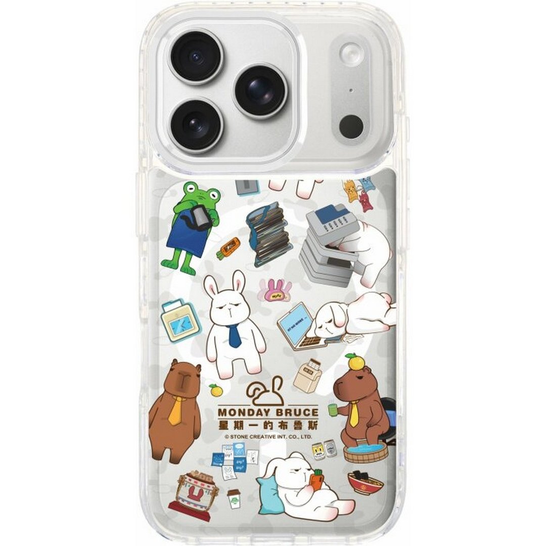 星期一 Bruce 趣味办公室 iPhone17 Pro 透明/磁吸磁换式手机殻 - 手机壳/手机套 - 塑料 多色