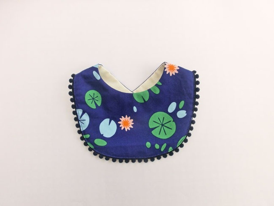 Organic Cotton Bib Lotus Pond - 围嘴/口水巾 - 棉 多色