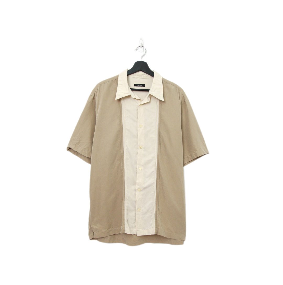 Back to Green-古巴短袖衬衫 深浅卡其色 cs-12// vintage shirt - 男装衬衫 - 棉．麻 