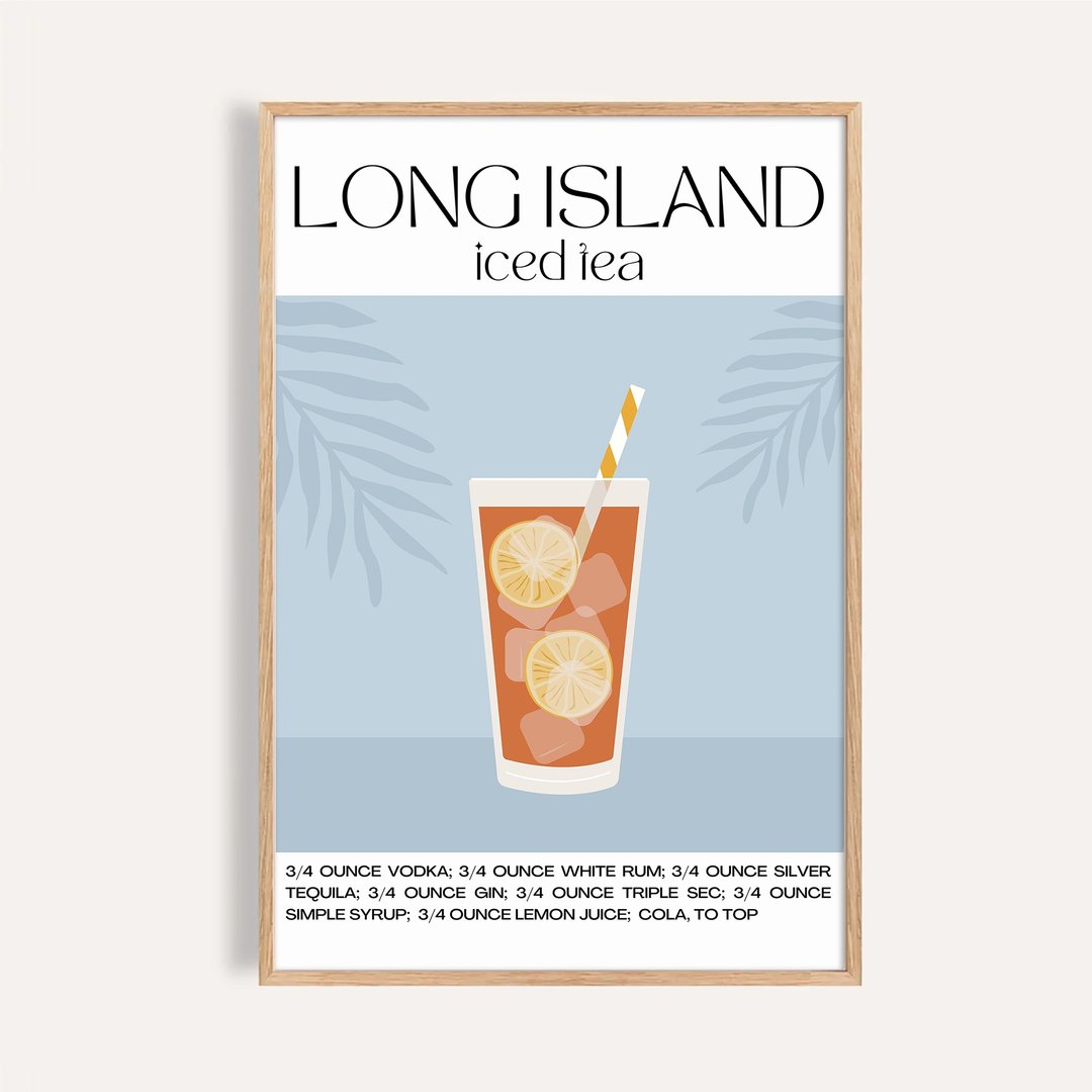 长岛冰茶 Long Island Iced Tea / 调酒艺术挂画 画芯 早午餐海报 - 海报/装饰画/版画 - 纸 
