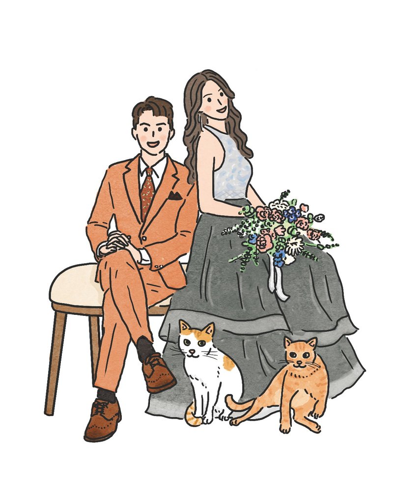 似颜绘 电子档 - 卡片/明信片 - 纸 