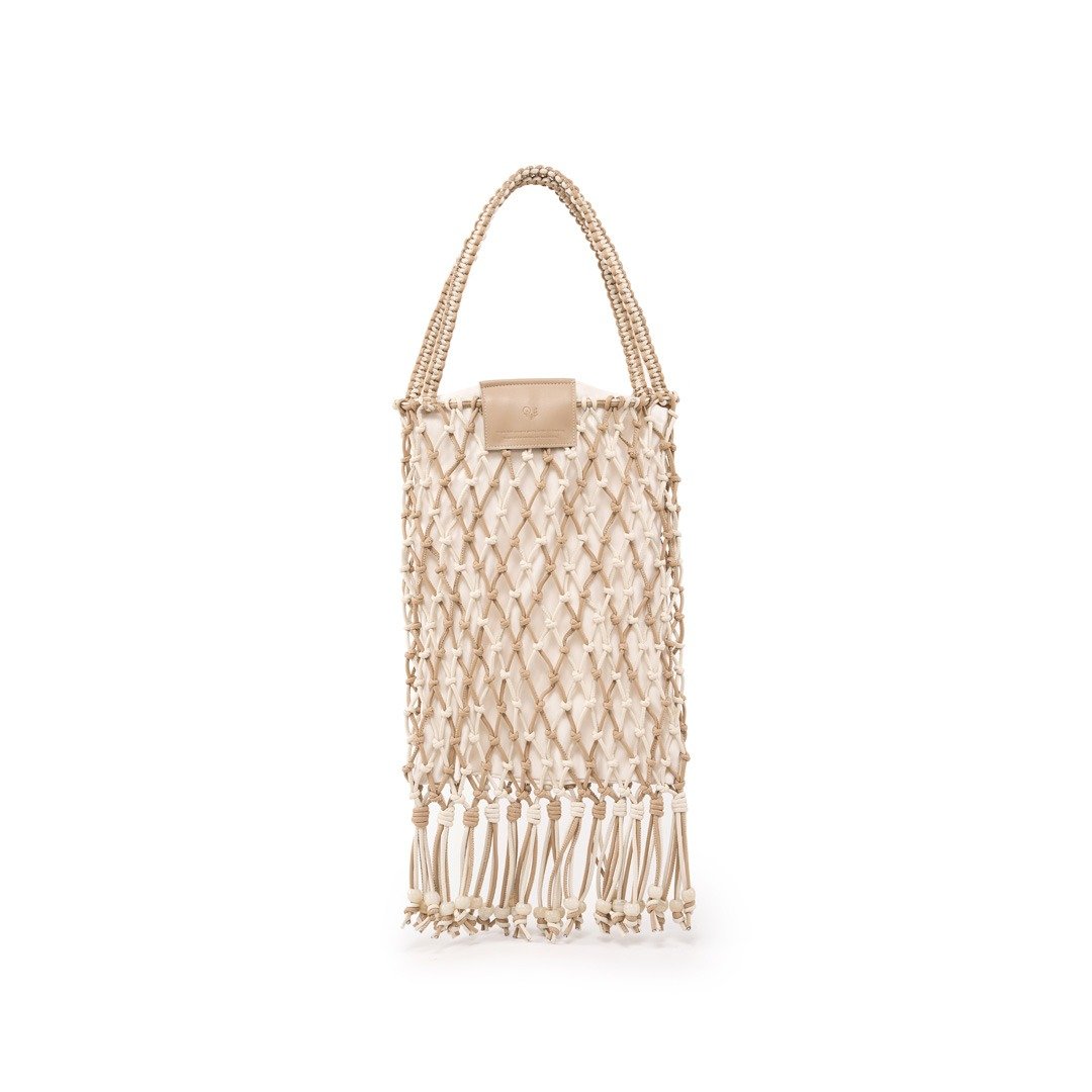 The Solace Tote 玉米基 素皮革 编织包 侧背包 手拿包 米色 - 侧背包/斜挎包 - 人造皮革 卡其色