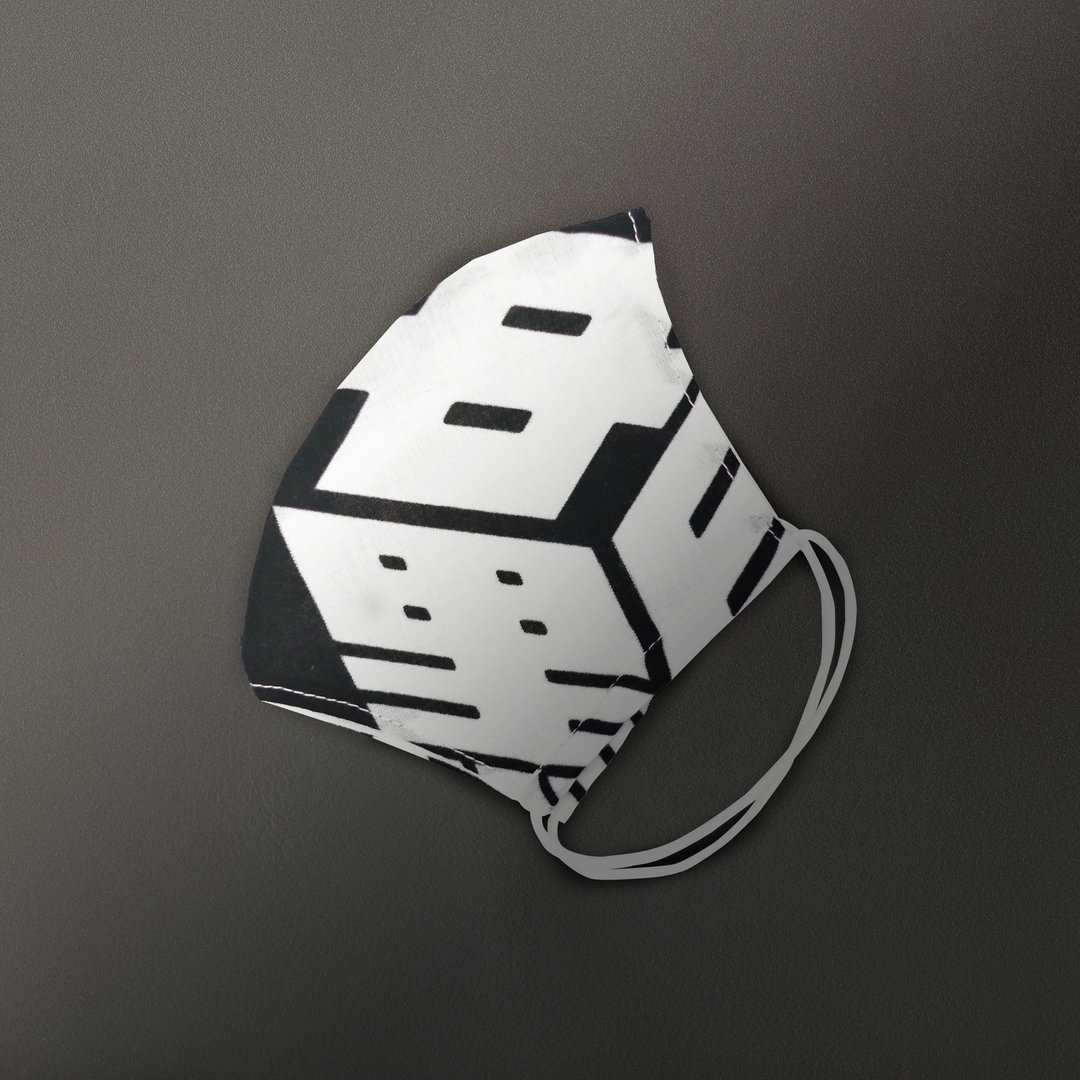 Tenugui gauze mask / black - 口罩 - 棉 黑色