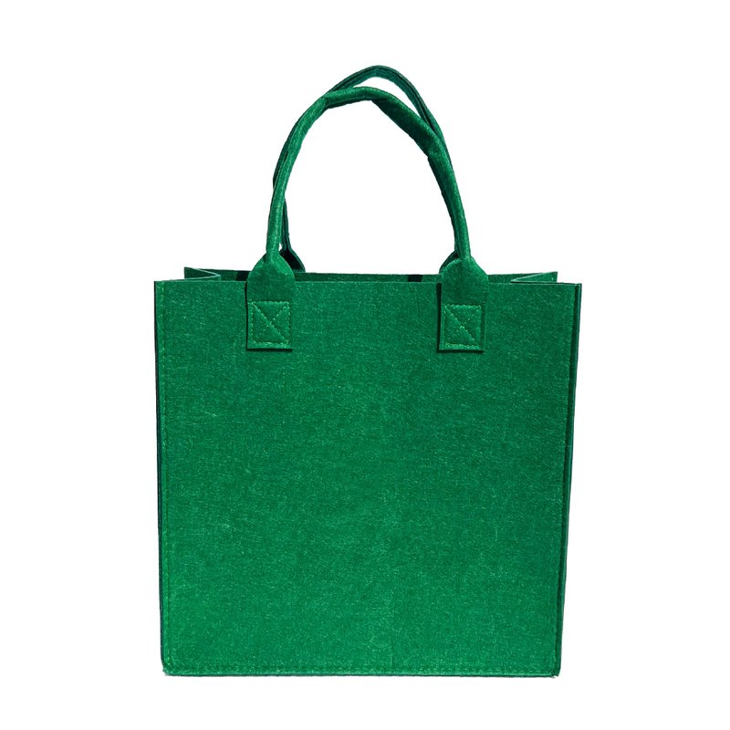 毛毡布袋 素色 拼色 绿色 - 手提包/手提袋 - 羊毛 绿色