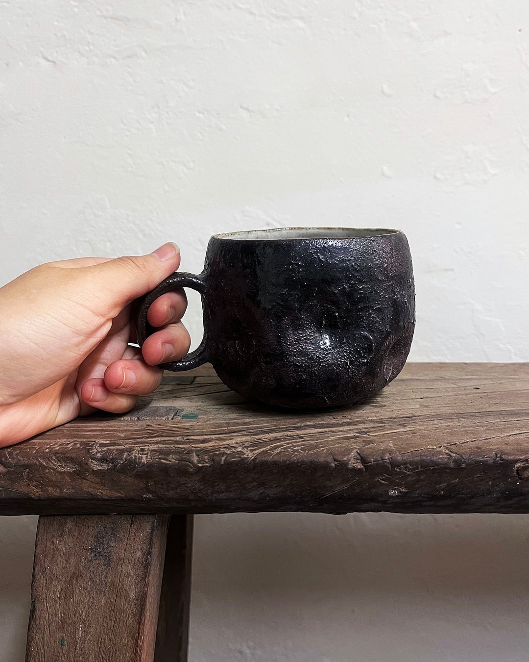 凹凸 咖啡杯 三八零 | 陶器皿 - 咖啡杯/马克杯 - 陶 黑色