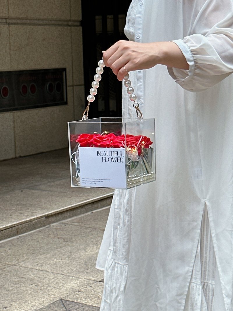 香氛花珍珠提盒 / 肥皂花 / 情人节礼物 / 圣诞节花 - 干燥花/捧花 - 其他材质 