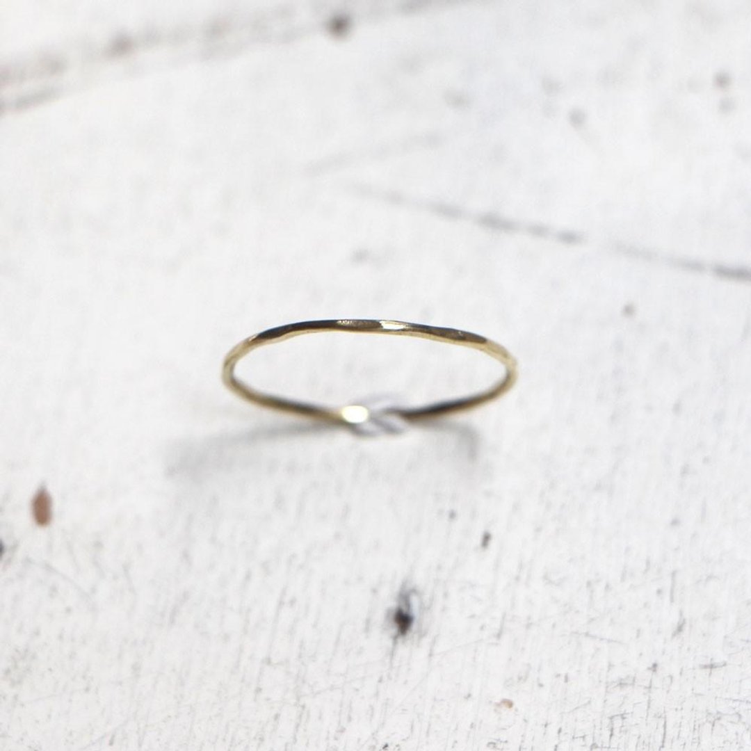 Brass ring thread - 戒指 - 其他金属 金色