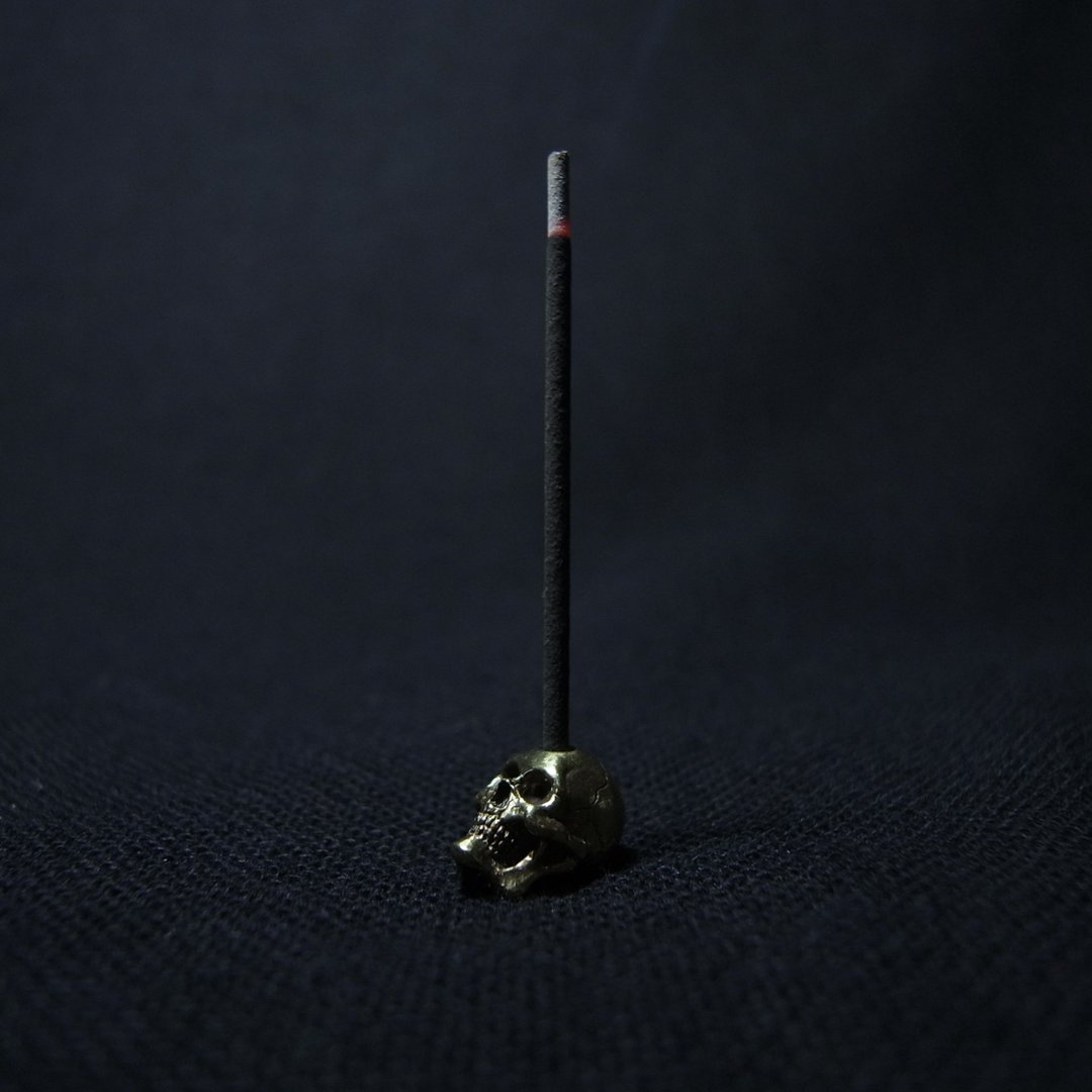 黄铜骷髅香插 骷髅 髑髅 骨头 送礼 交换礼物 - 其他 - 铜/黄铜 金色