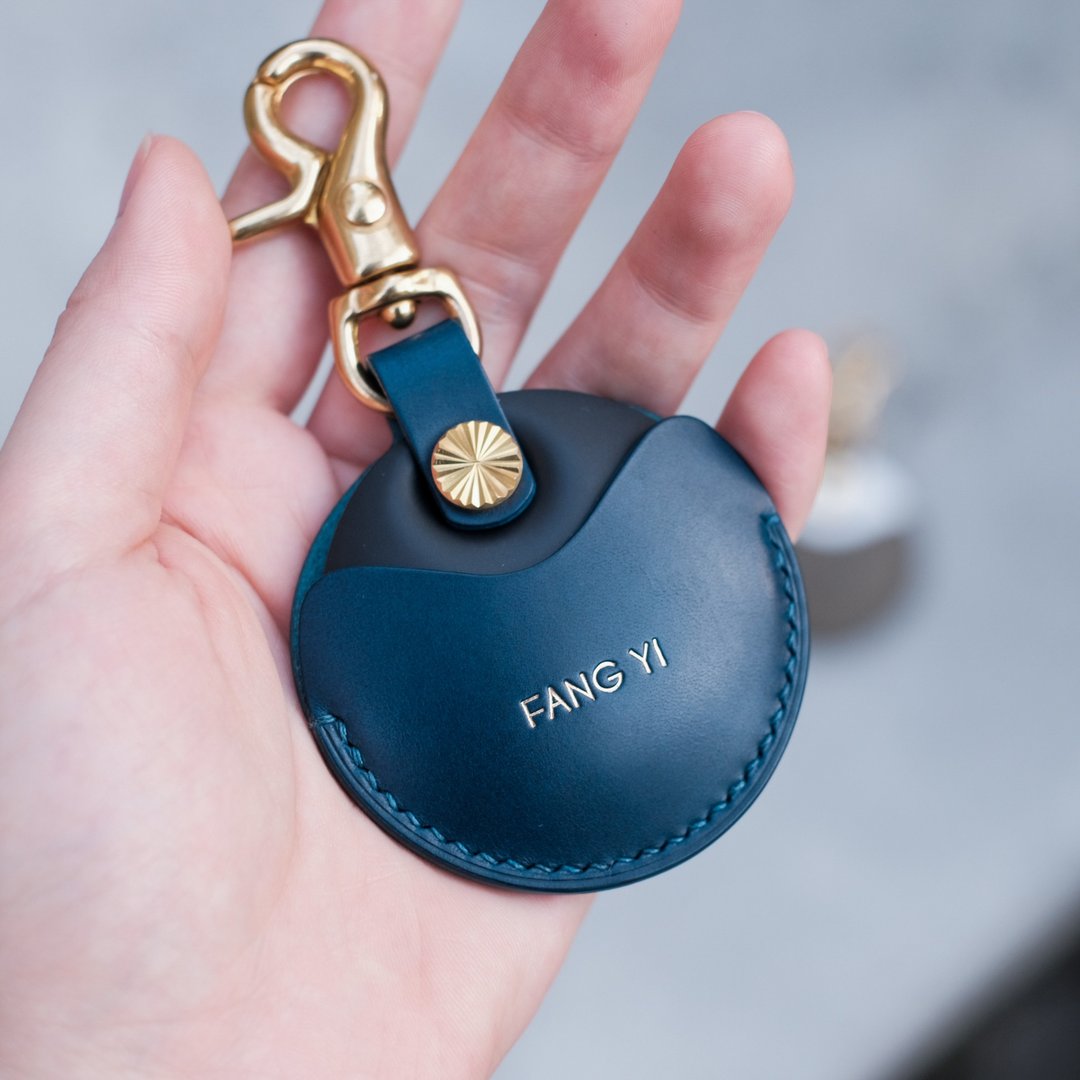 【寓吉】gogoro/gogoro2 钥匙专用皮套 Key holder / buttero深蓝 - 钥匙链/钥匙包 - 真皮 蓝色