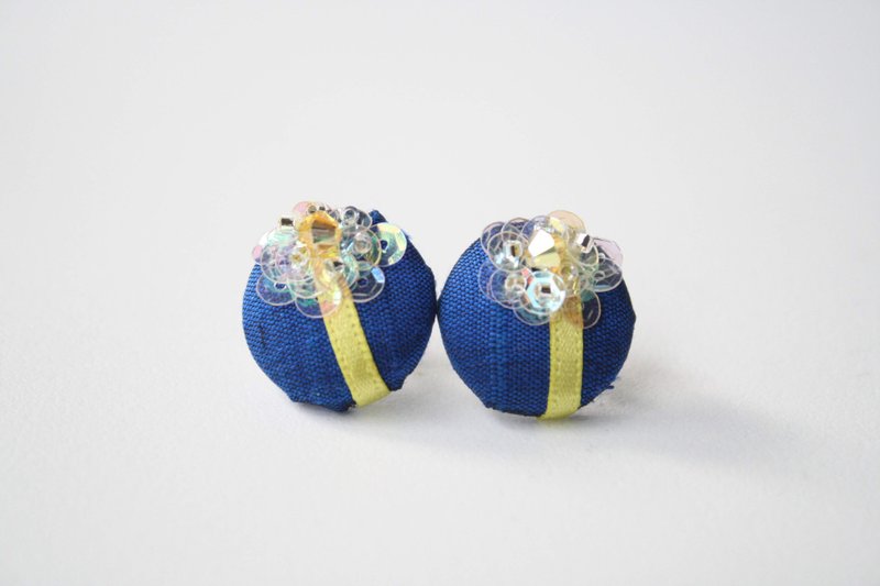 kurumi - 耳环/耳夹 - 其他材质 蓝色