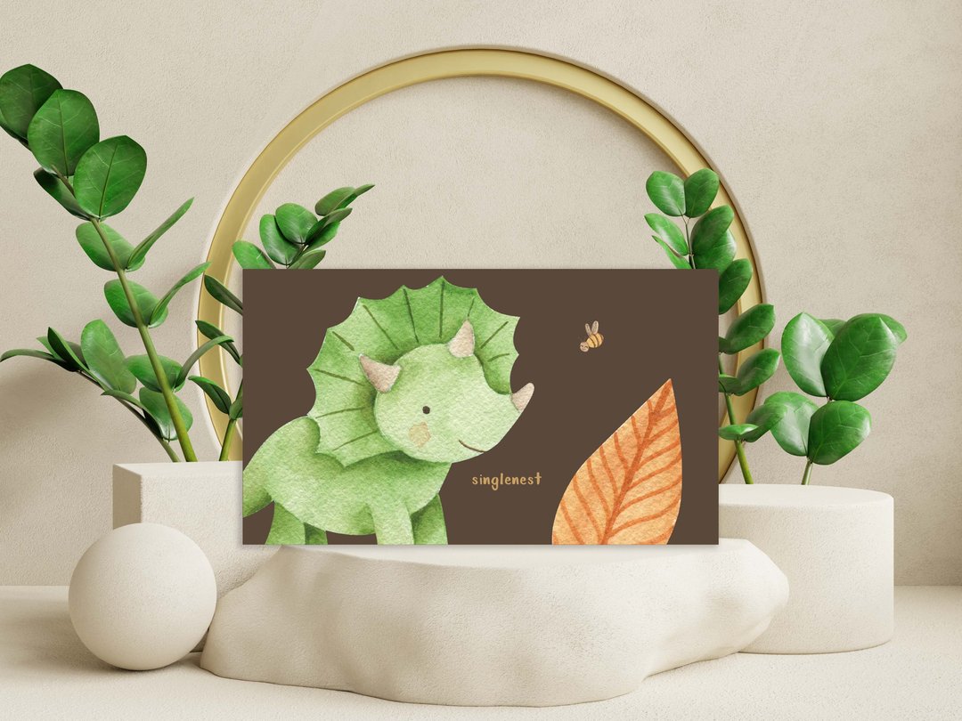 随身口罩抗菌收纳盒 万用小物盒 防疫小物-三角龙宝宝 - 收纳用品 - 环保材料 咖啡色