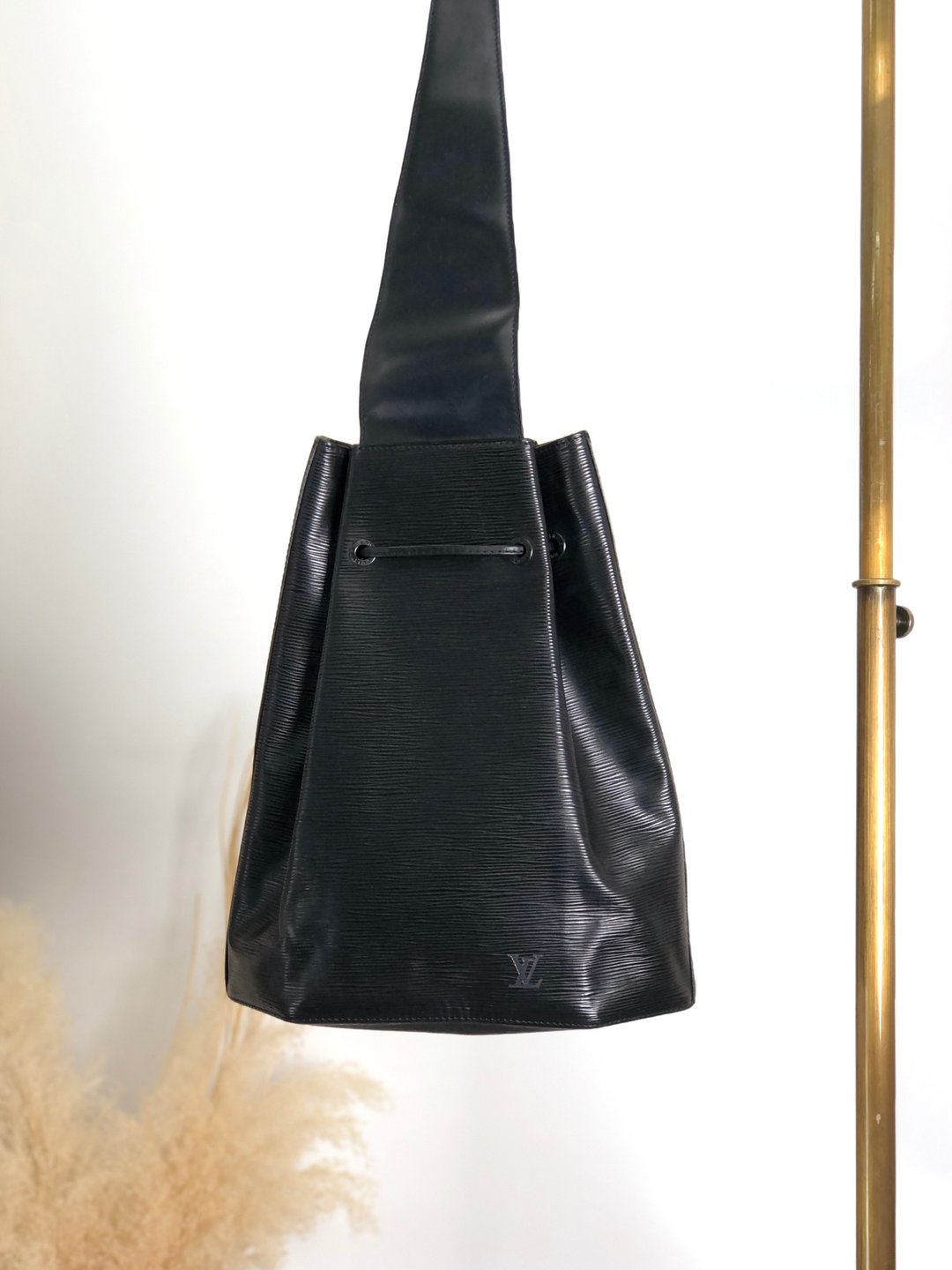 【日本直送，名牌二手包装】LOUIS VUITTON Epi 单肩包黑皮麻袋 ad M80153 老 5b2ibz - 侧背包/斜挎包 - 真皮 黑色