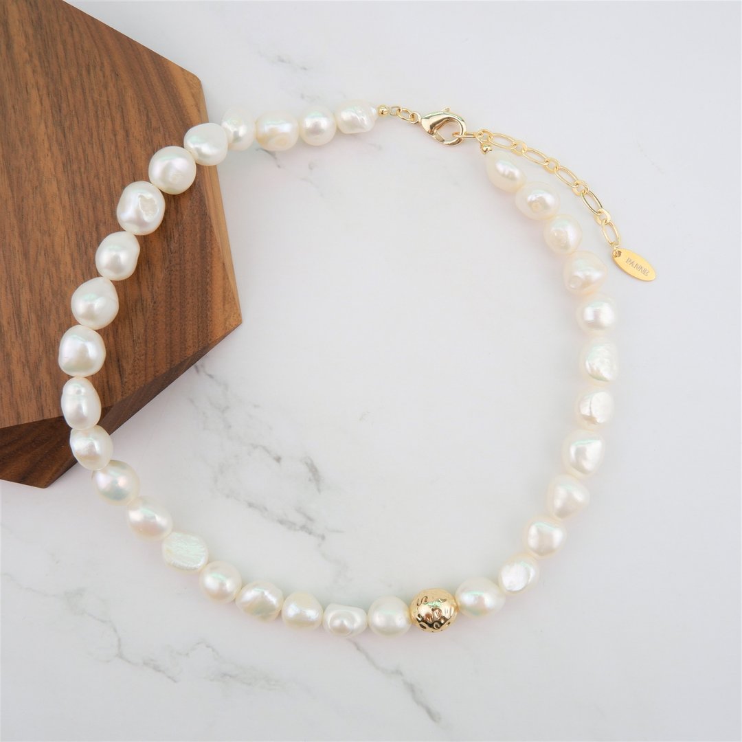 Freshwater Pearl  Short Necklace - 项链 - 珍珠 白色