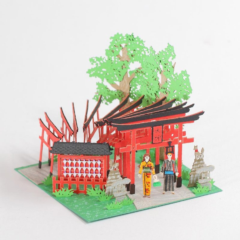 千本鸟居 FingerART纸艺术模型 连展示盒 日本文化系列 (SJ-511) - 木工/竹艺/纸艺 - 其他材质 红色