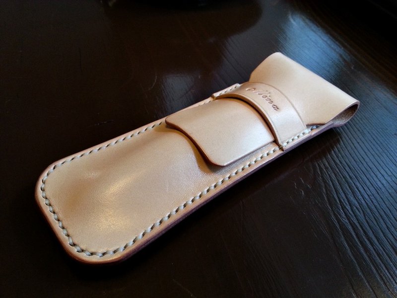 真皮 植鞣牛皮 手作钢笔包 钢笔套 笔袋 笔盒 单支装 可定制 打印 - 铅笔盒/笔袋 - 真皮 多色