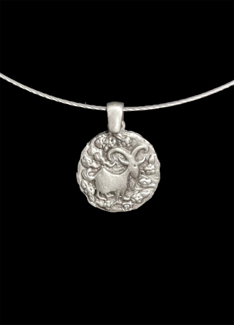 吉羊(孝顺)坠饰 - 项链 - 其他金属 银色