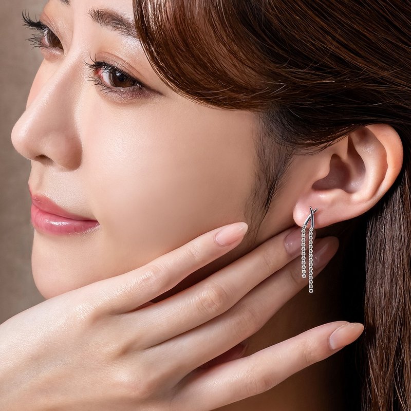 京华钻石 18K金 共0.70克拉 钻石耳环 摇曳姿态系列II - 耳环/耳夹 - 钻石 