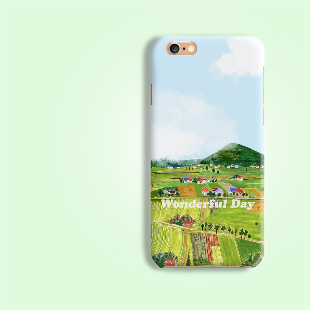 风景 手机壳 硬壳 保护壳 iPhone X XS MAX Plus 7 8 Galaxy S9 - 手机壳/手机套 - 塑料 多色