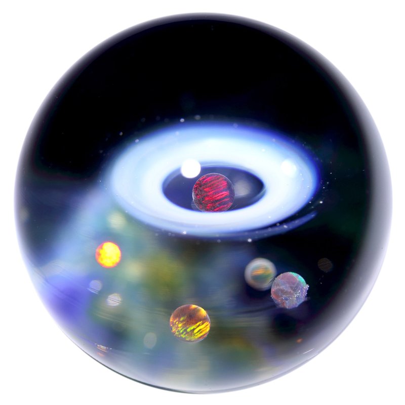 52mm 宇宙玻璃球摆设 no.M256 - 摆饰 - 玻璃 黑色