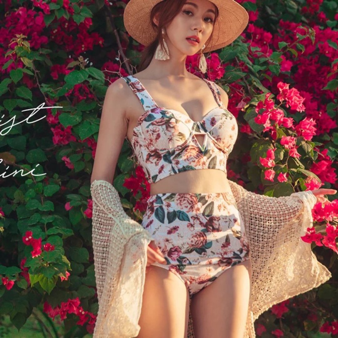 。美人物语。迷恋唯美性感花朵比基尼Bikini超甜渡假钢圈泳装 - 居家服/睡衣 - 丝．绢 