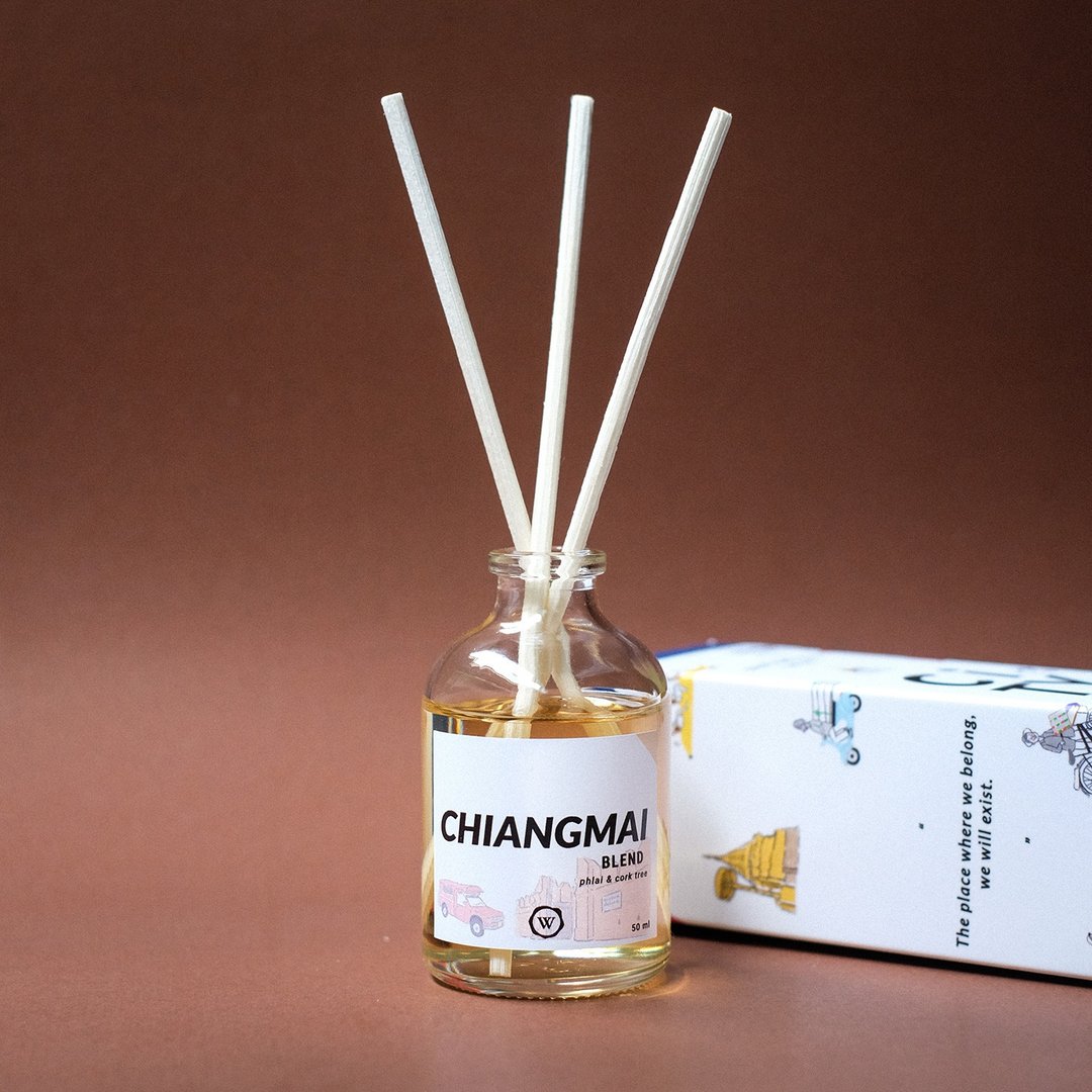 Scented Room Diffuser Set Chiangmai Blend City Series | Cork Tree & Phlai - 香薰/精油/线香 - 玻璃 透明