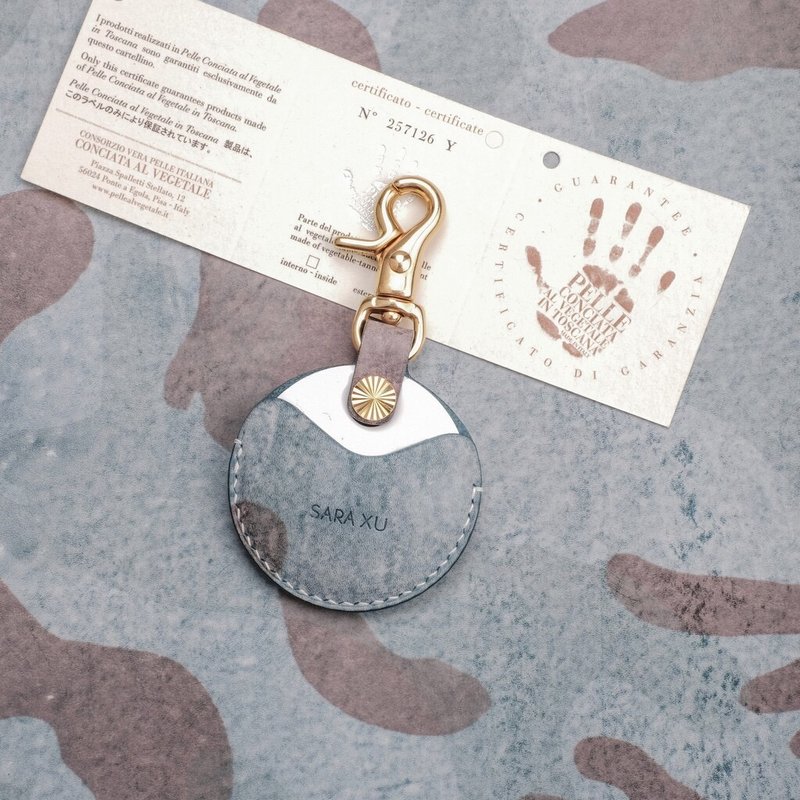 gogoro/gogoro2 钥匙专用皮套  /  La Bretagna擦蜡迷彩系列 水蓝 - 钥匙链/钥匙包 - 真皮 多色