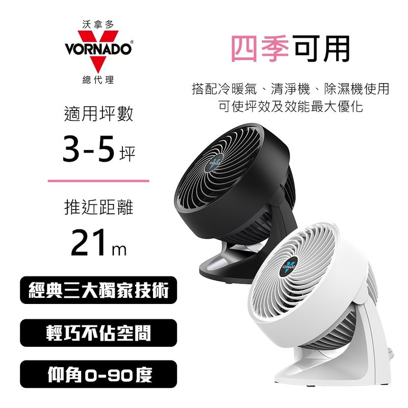 美国VORNADO沃拿多 3-5坪用 涡流空气循环扇 533-TW 2色 - 其他小家电 - 塑料 