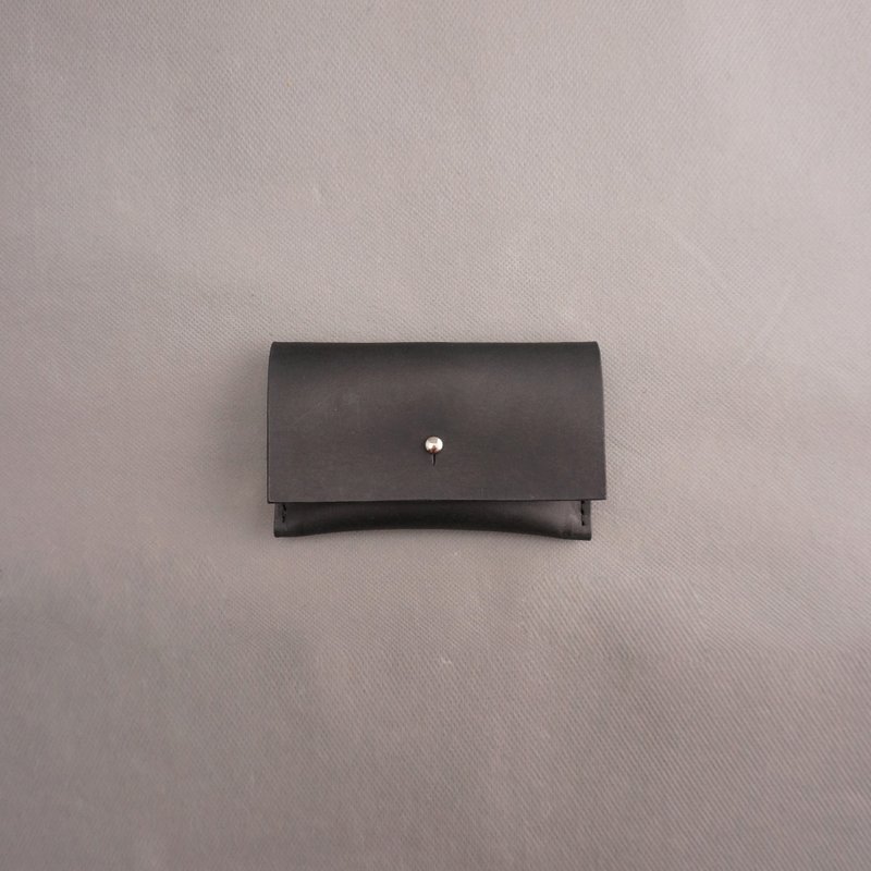 名片夹 真皮 / 黑色 植鞣革 / 手工皮件 - 名片夹/名片盒 - 真皮 黑色