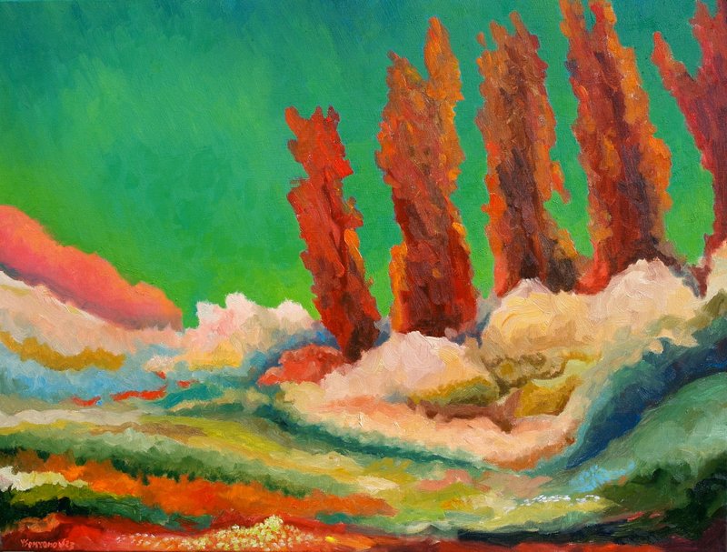 仙女风景原创艺术油画墙面装饰抽象仙女风景 - 海报/装饰画/版画 - 其他材质 多色