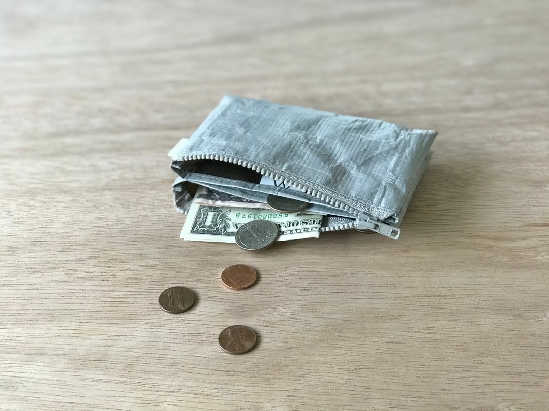 light gray [mini wallet] Ultra-light polyethylene material / unisex - 皮夹/钱包 - 尼龙 灰色
