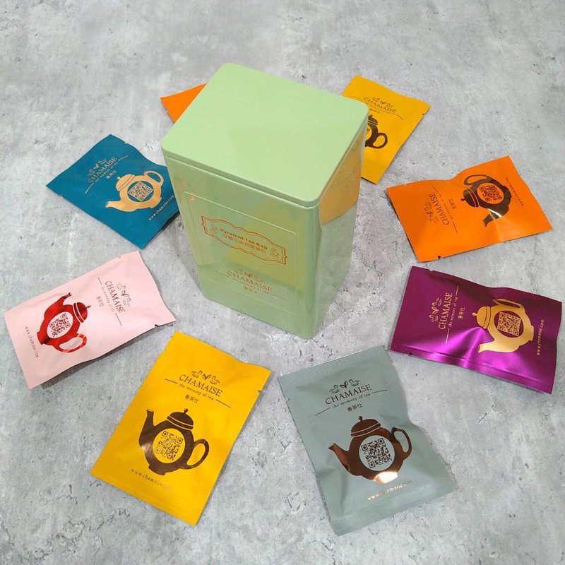 日替 • 香茶 | 立体三角原叶茶包 | 绿罐 | 礼盒 - 茶 - 其他金属 绿色
