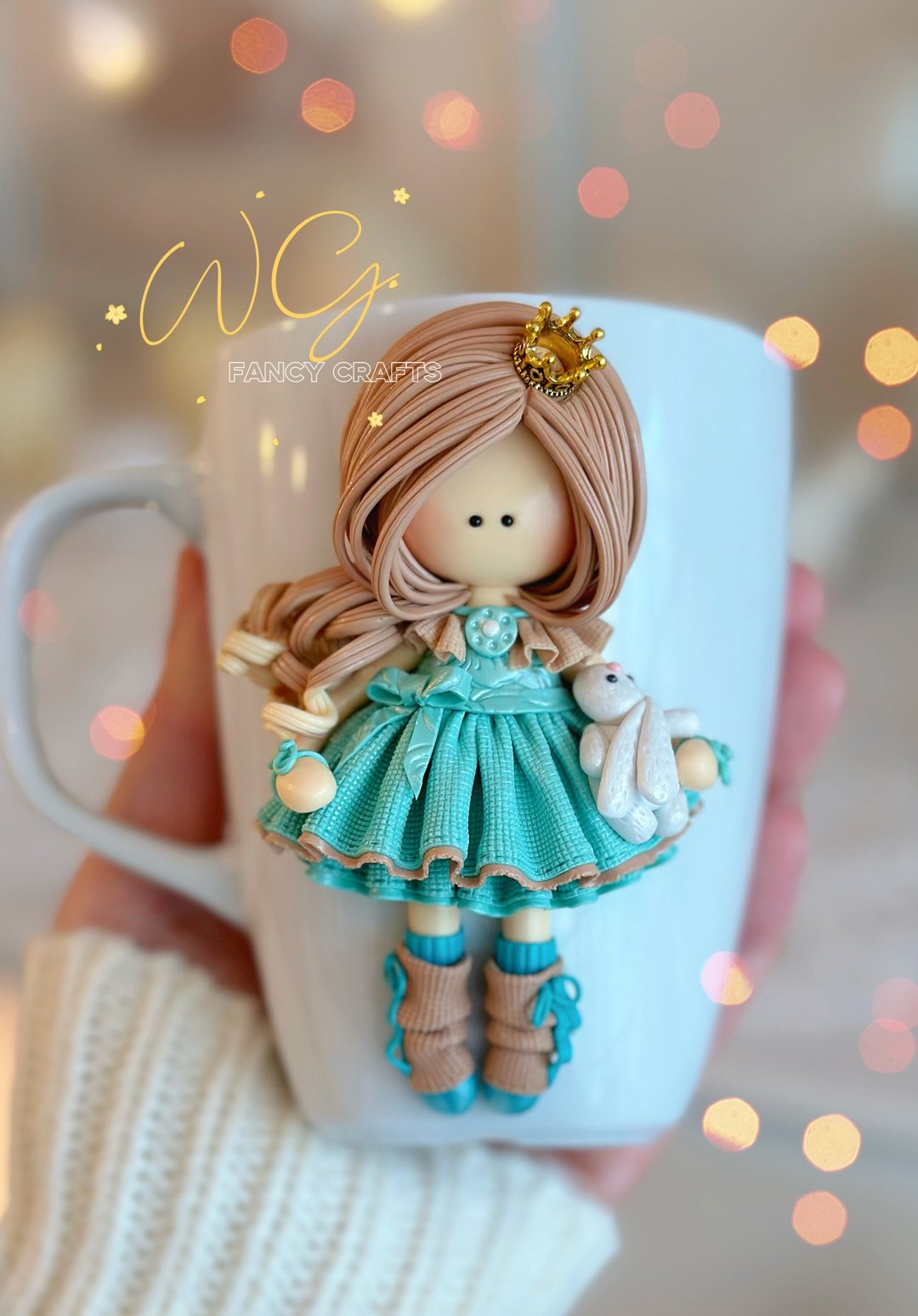 Doll Mug Handmade - 咖啡杯/马克杯 - 其他材质 