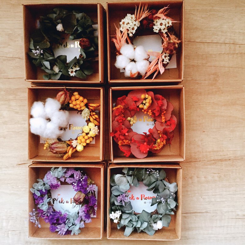 【摘一朵祝福】朵娜玛朵塔 磁铁 花圈 生日礼物/情人节礼物 文具 - 冰箱贴/磁贴 - 植物．花 多色