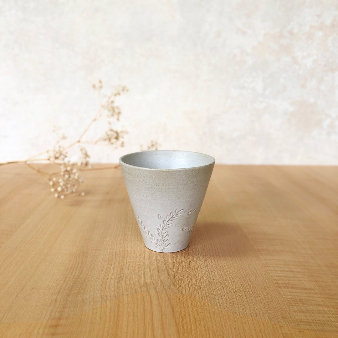 浪漫白 小树叶水杯 - 其他杯子 - 陶 白色