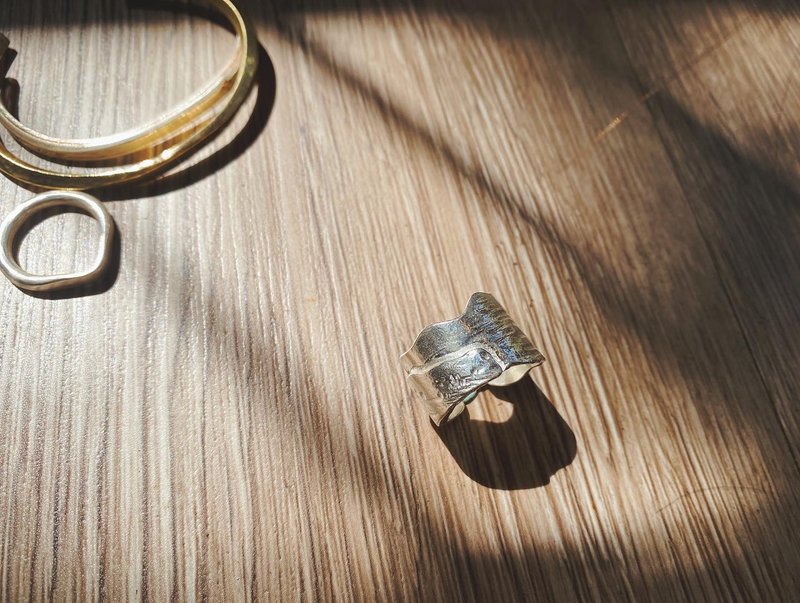 Ocean &Mountain Ring 戒指 - 戒指 - 纯银 银色