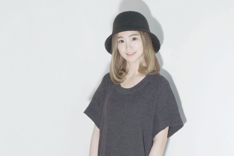 复古高挺立体冬帽 - 帽子 - 其他材质 黑色