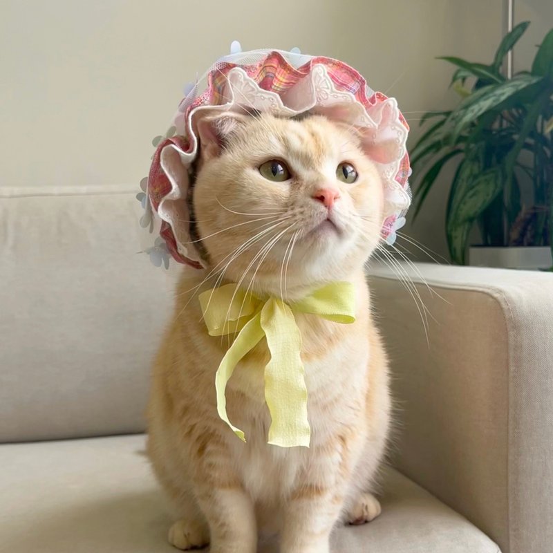 【恰氏手作】繁花仙女帽 宠物帽 猫咪帽子 婴儿帽 - 衣/帽 - 其他材质 