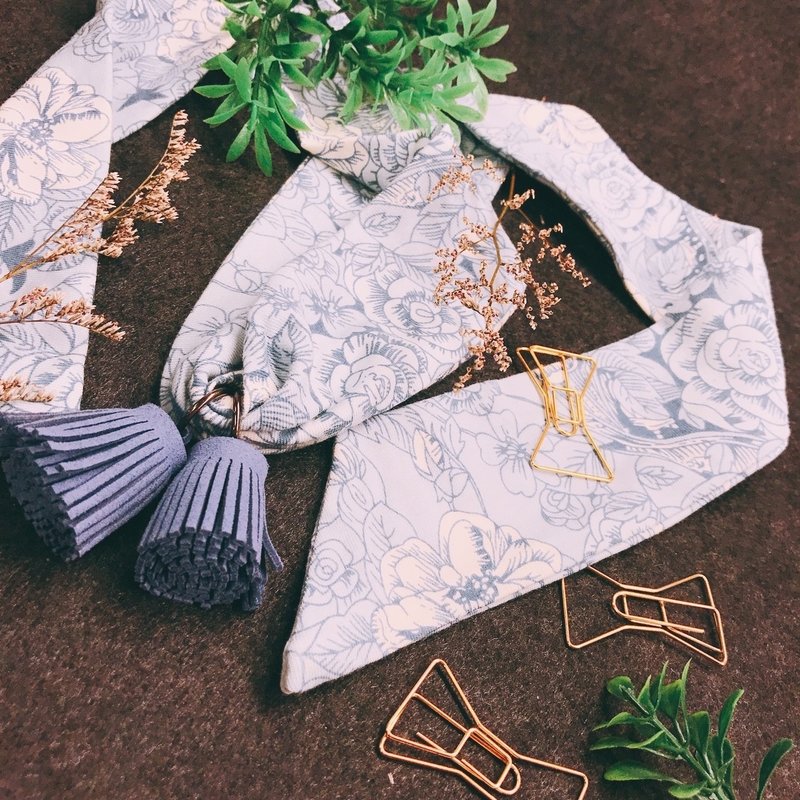 流苏项链 / 爱因斯坦的梦 - 项链 - 棉．麻 蓝色