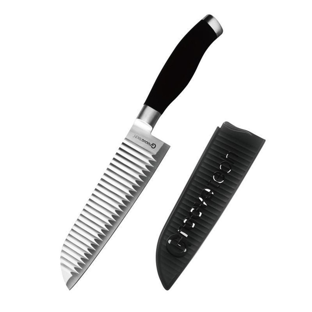 【Groovetech】GT空气刀 小资入门款 15cm 日式三德刀 (含刀套) - 厨房用具 - 不锈钢 灰色