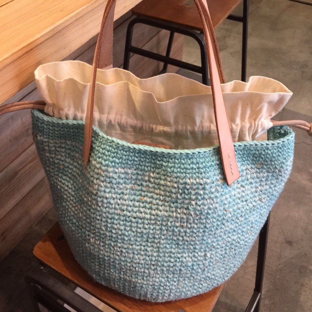 海水正蓝手提包 - 手提包/手提袋 - 棉 