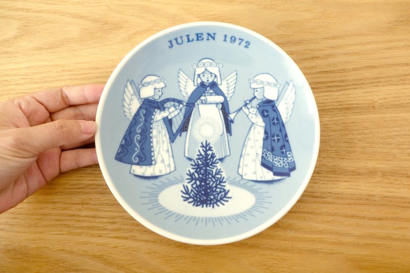 北欧挪威Porsgrund1972年纪念小盘_圣诞节 - 墙贴/壁贴 - 瓷 蓝色