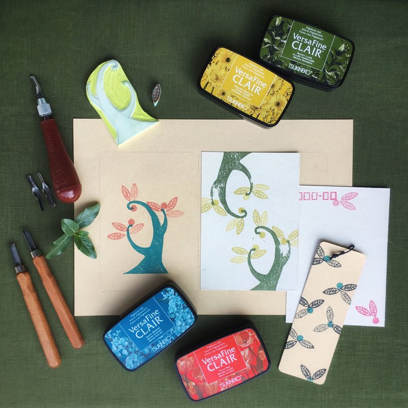 雕刻印染 橡皮章创作 x 创作思维训练 基础 小树之歌 可许愿时间 - 插画/绘画/写字 - 纸 