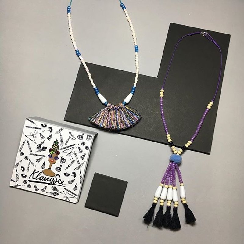 necklace: boho - 项链 - 其他材质 紫色