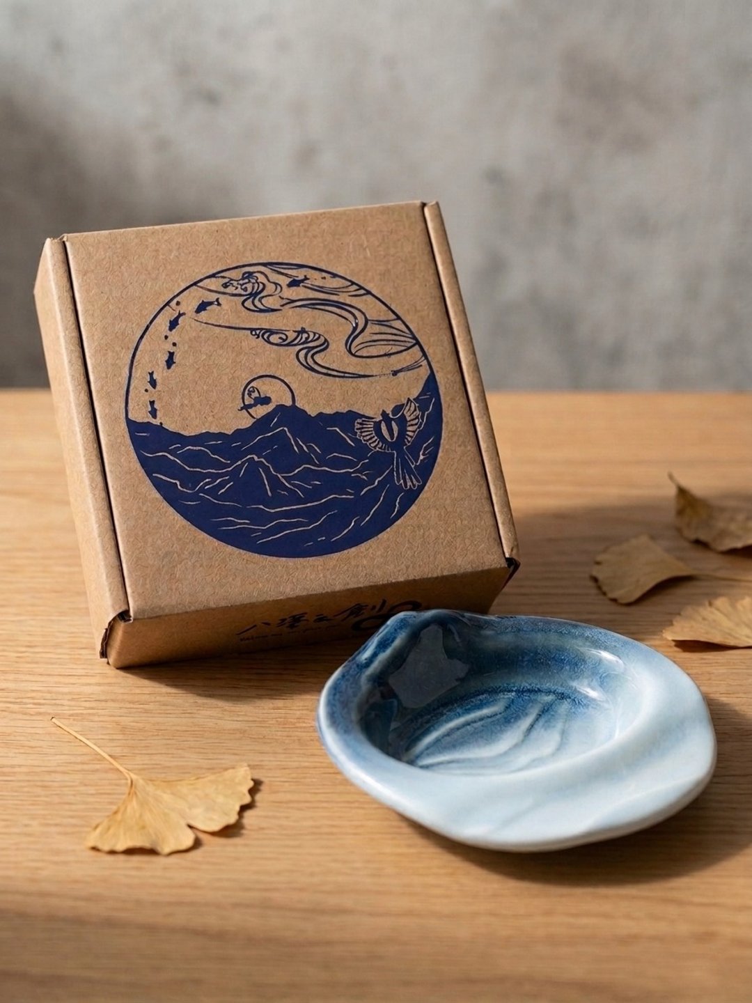山海浅碟 陶瓷浅碟 渐层款 台湾制造 - 盘子/餐盘/盘架 - 瓷 蓝色