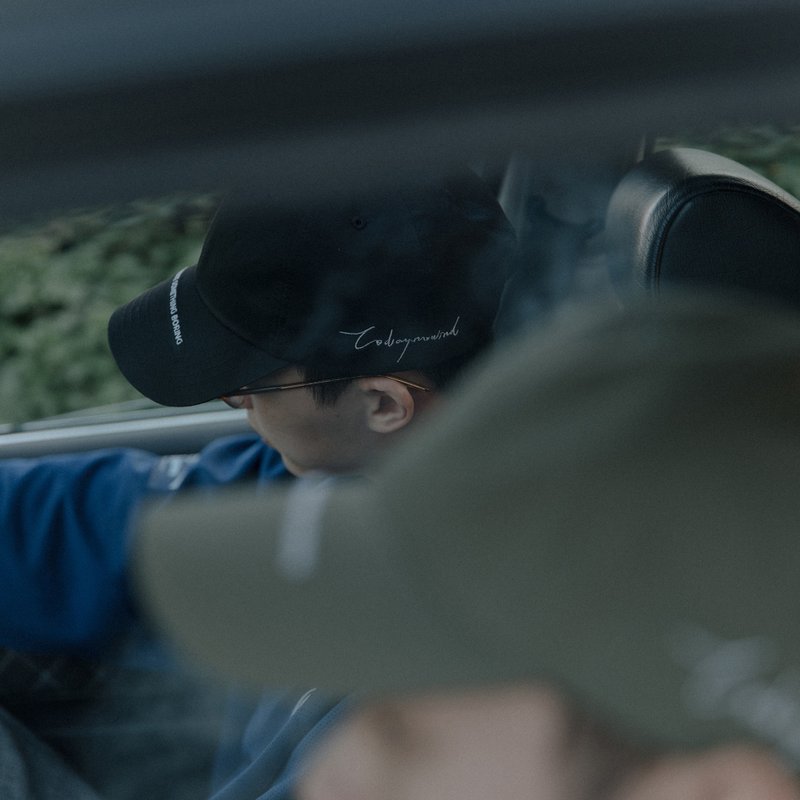 尼龙防泼水弯檐帽 Teflon三防 可调节刺绣鸭舌棒球帽 - 帽子 - 其他材质 黑色